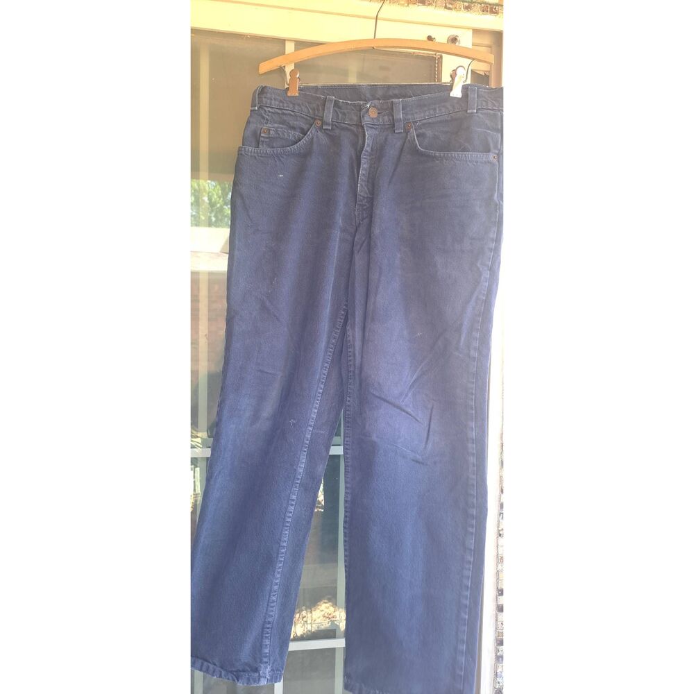 Vintage Levi’s 550 Husky Relaxed Fit Jeans 34x28 Dark Wash Made in USA Orange Ta
